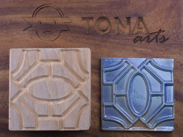 TILE-PAT-68n 7 x 7 cm Stempel > Quadratische Stempel TONA arts