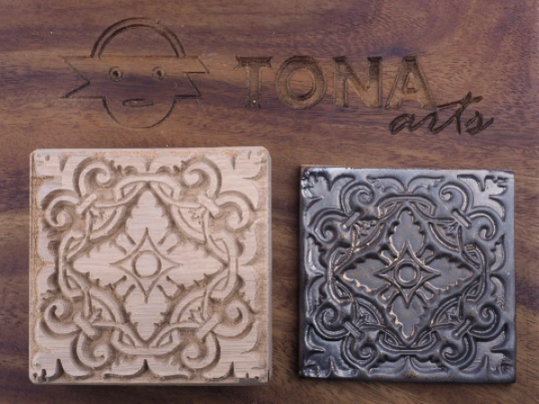 TILE-pat-81 7 x 7 cm Stempel > Quadratische Stempel TONA arts