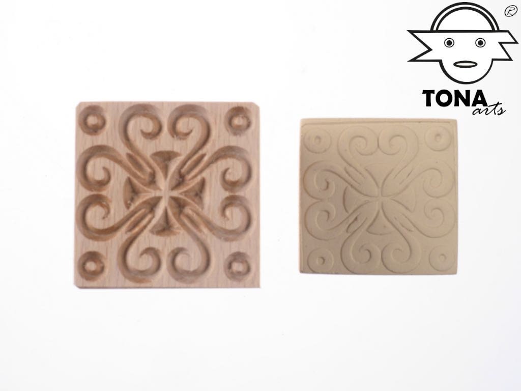 Herzranken PAT50-153N – Fliesenstempel Stempel > Quadratische Stempel TONA arts