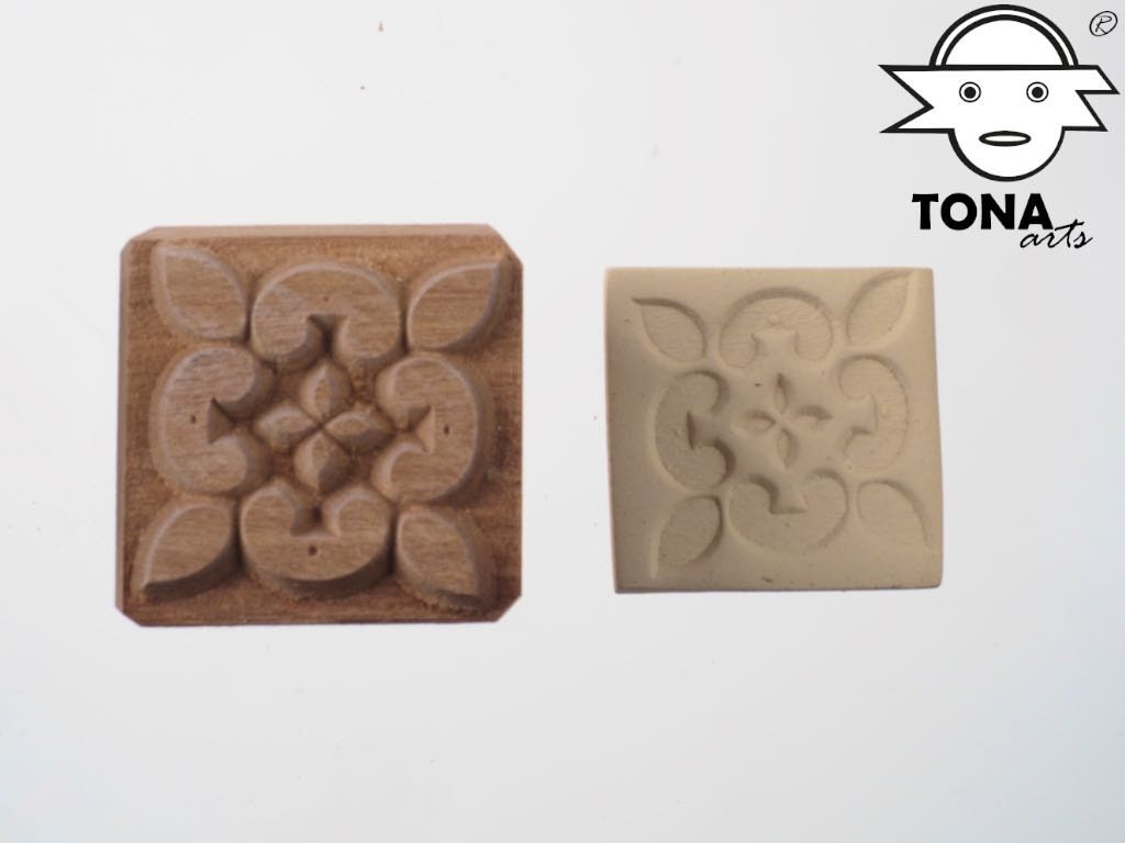 Blütenkreuz PAT50011 – Fliesenstempel Stempel > Quadratische Stempel TONA arts