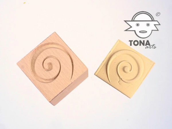 Spirale-4 7 x 7 cm Stempel > Motivstempel > Spiralen TONA arts