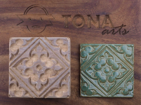 TILE-pat-136 7 x 7 cm Stempel > Quadratische Stempel TONA arts