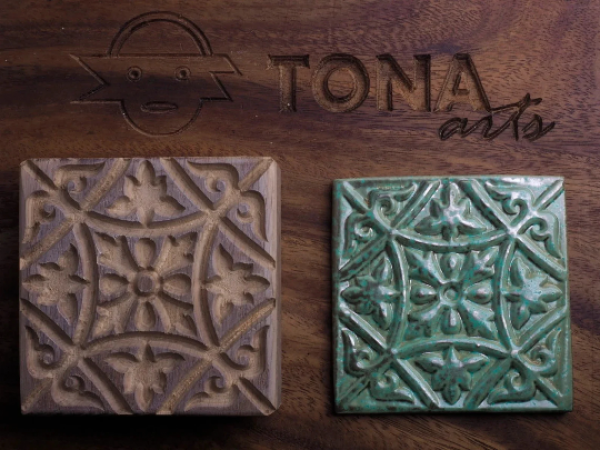 TILE-pat-42 7 x 7 cm Stempel > Quadratische Stempel TONA arts