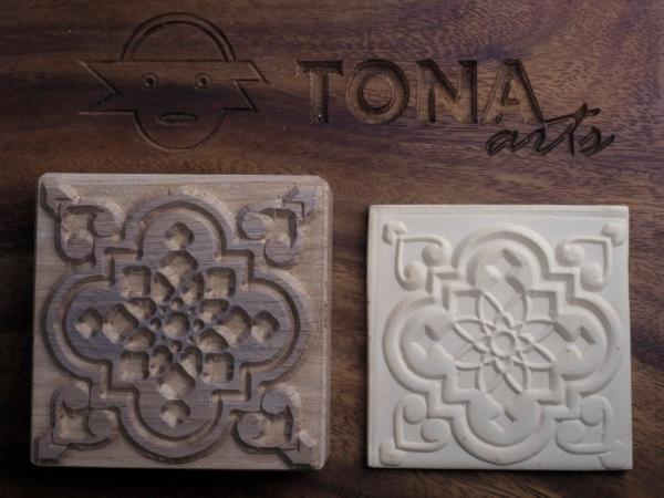 TILE-PAT-50 7 x 7 cm Stempel > Quadratische Stempel TONA arts