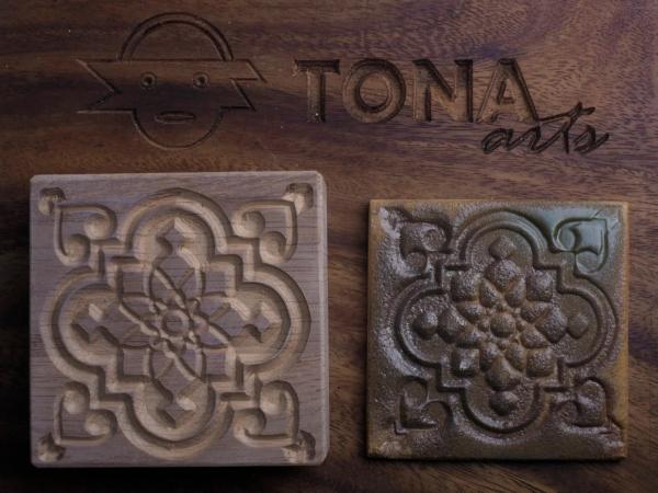 TILE-PAT-50n 7 x 7 cm Stempel > Quadratische Stempel TONA arts