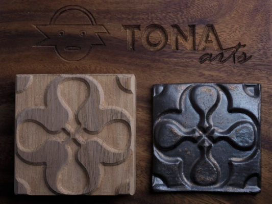 TILE-pat-52 7 x 7 cm Stempel > Quadratische Stempel TONA arts