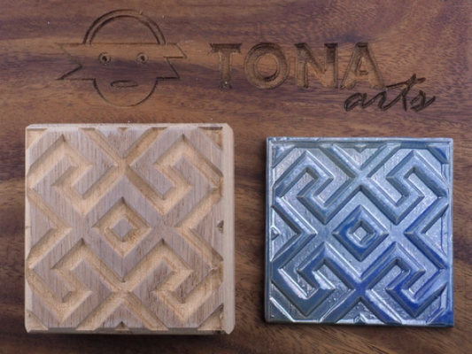 TILE-PAT-58 7 x 7 cm Stempel > Quadratische Stempel TONA arts