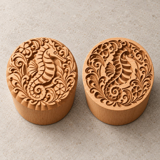 Seepferdchen – Rundstempel Runde Stempel TONA arts