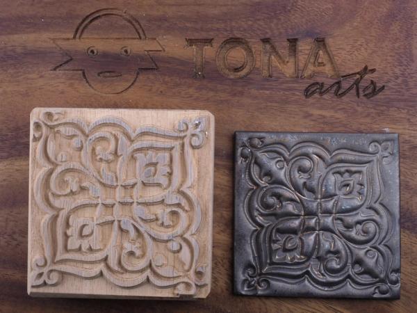 TILE-PAT-62 7 x 7 cm Stempel > Quadratische Stempel TONA arts