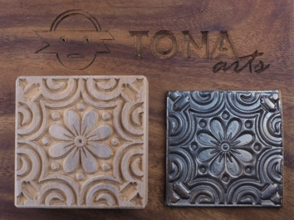 TILE-pat-73n 7 x 7 cm Stempel > Quadratische Stempel TONA arts