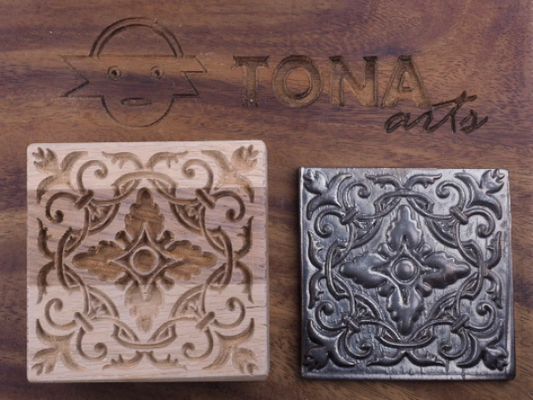 TILE-pat-81n 7 x 7 cm Stempel > Quadratische Stempel TONA arts