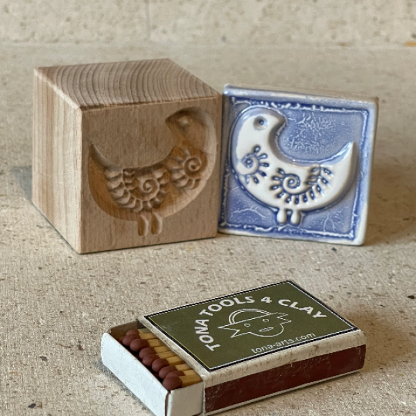 Vogel-Nordischer Stil -b12n 7 x 7 cm Stempel > Motivstempel > Vögel TONA arts