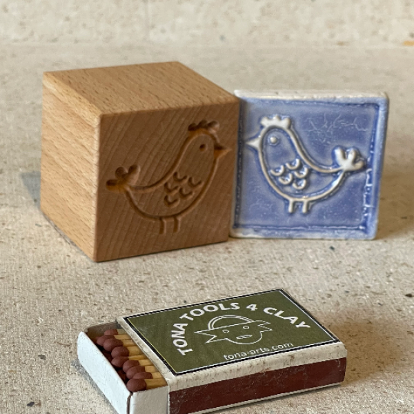 Vogel-Nordischer Stil -b15n 7 x 7 cm Stempel > Motivstempel > Vögel TONA arts