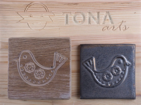 Nordischer Vogel -B3n 7 x 7 cm Stempel > Quadratische Stempel TONA arts