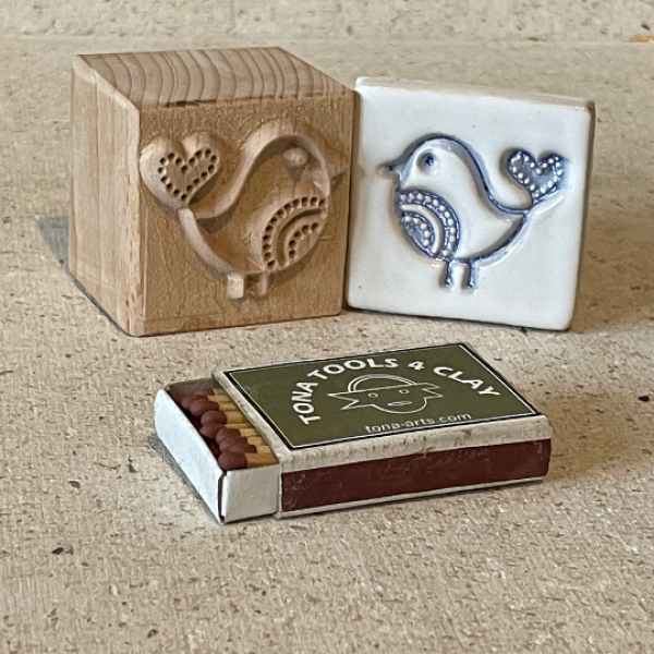 Vogel-Nordischer Stil -b6 7 x 7 cm Stempel > Motivstempel > Vögel TONA arts