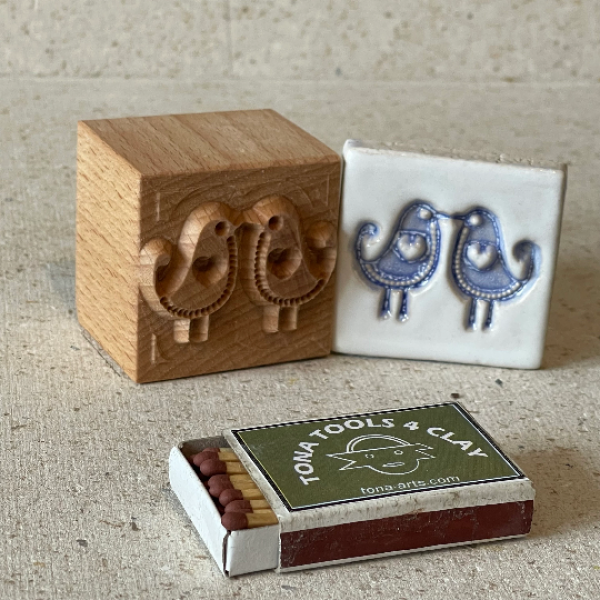 Vogel-Nordischer Stil -b7 7 x 7 cm Stempel > Motivstempel > Vögel TONA arts