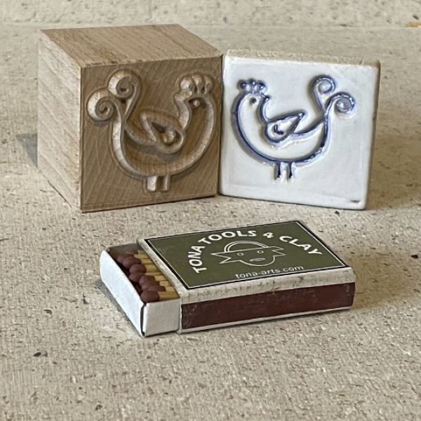 Vogel-Nordischer Stil -b8 7 x 7 cm Stempel > Motivstempel > Vögel TONA arts