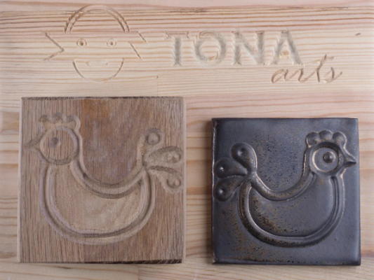 Nordischer Vogel -D10 7 x 7 cm Stempel > Quadratische Stempel TONA arts