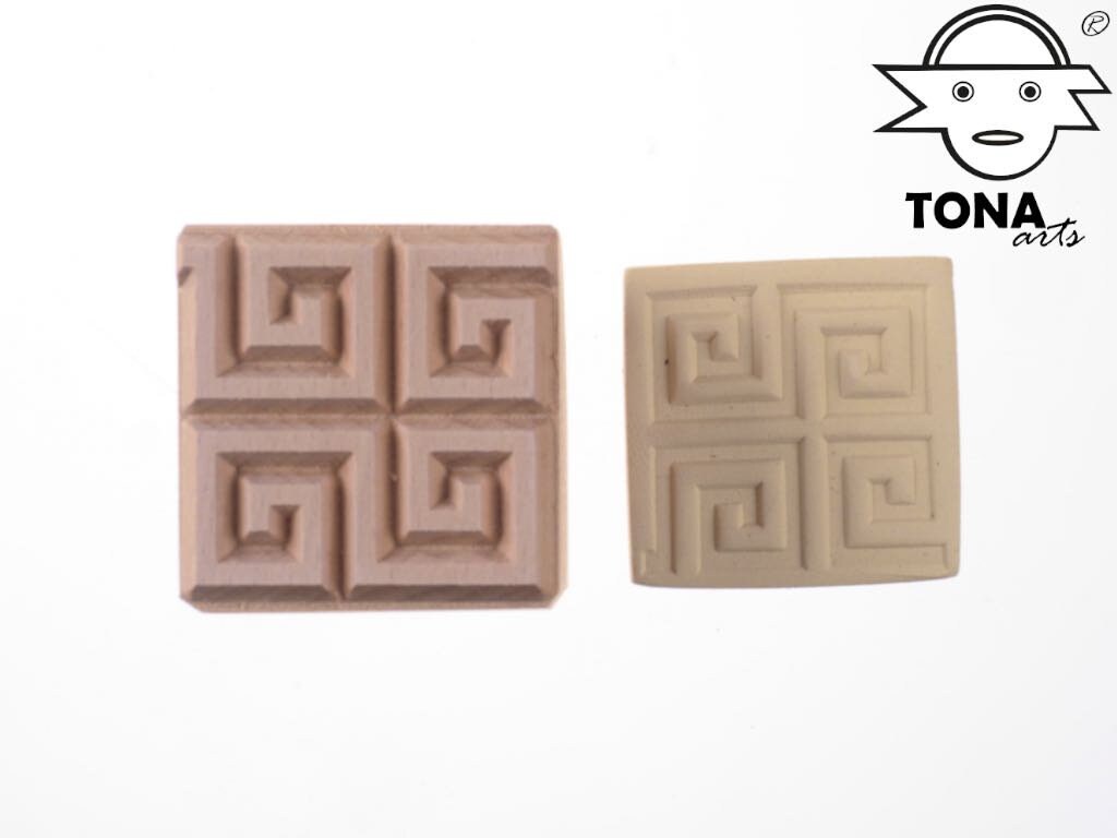 Mäanderkreuz PAT50019 – Fliesenstempel Stempel > Quadratische Stempel TONA arts