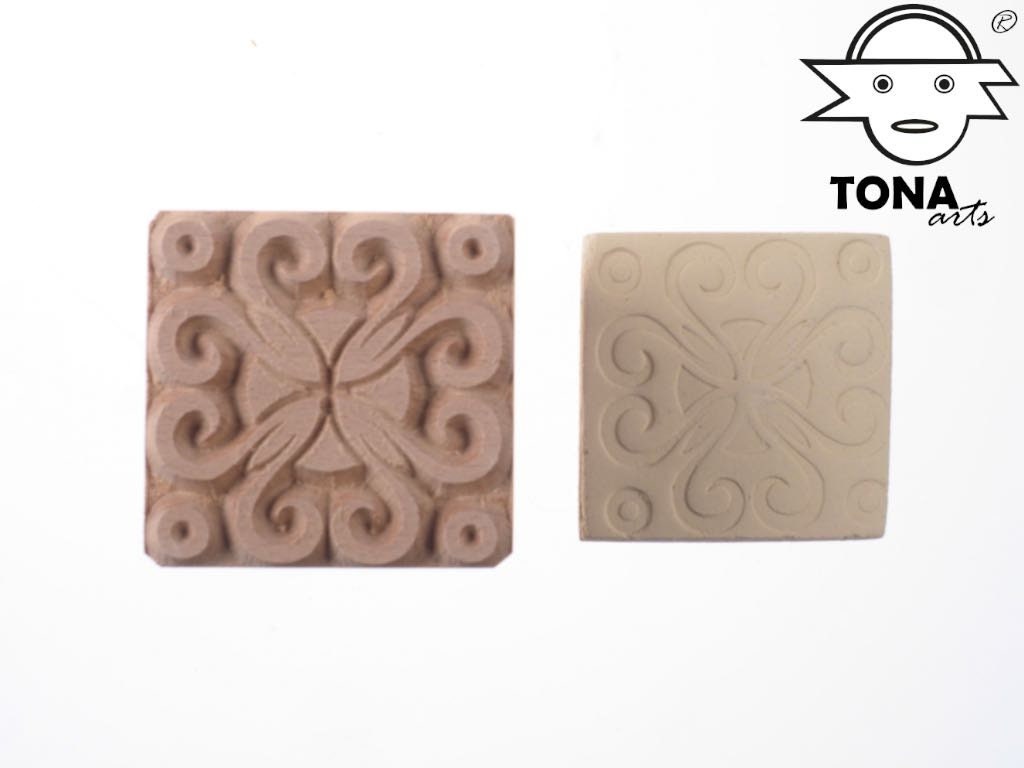 Wirbelranken PAT153 – Fliesenstempel Stempel > Quadratische Stempel TONA arts