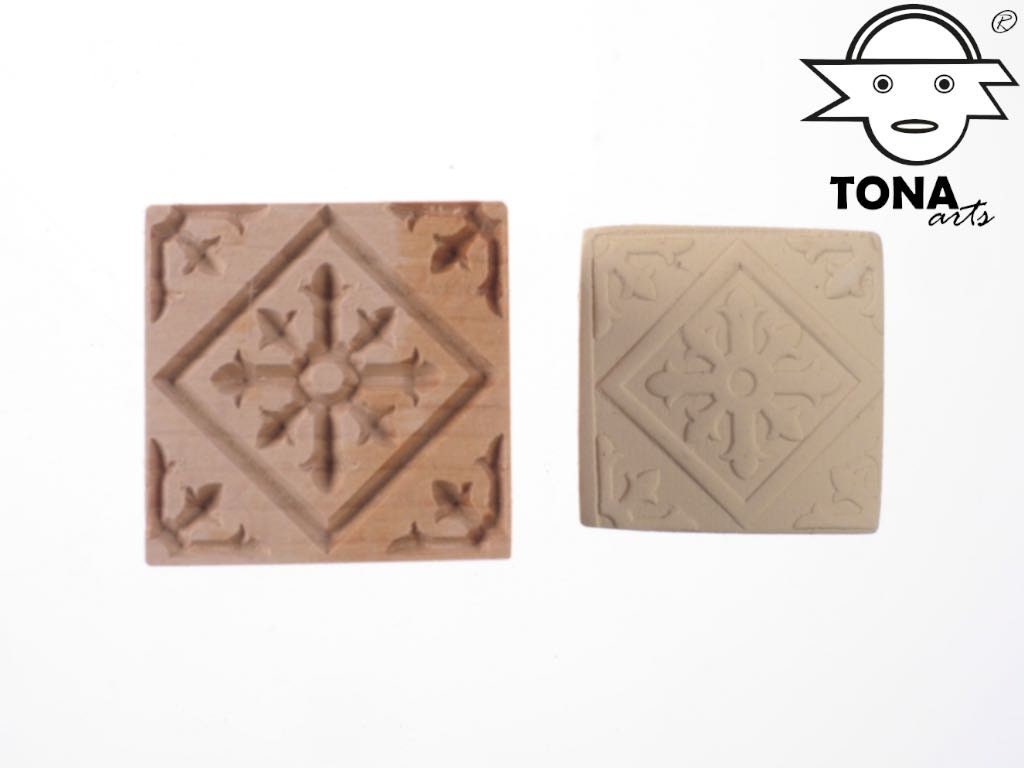 Blütenraute PAT50029 – Fliesenstempel Stempel > Quadratische Stempel TONA arts