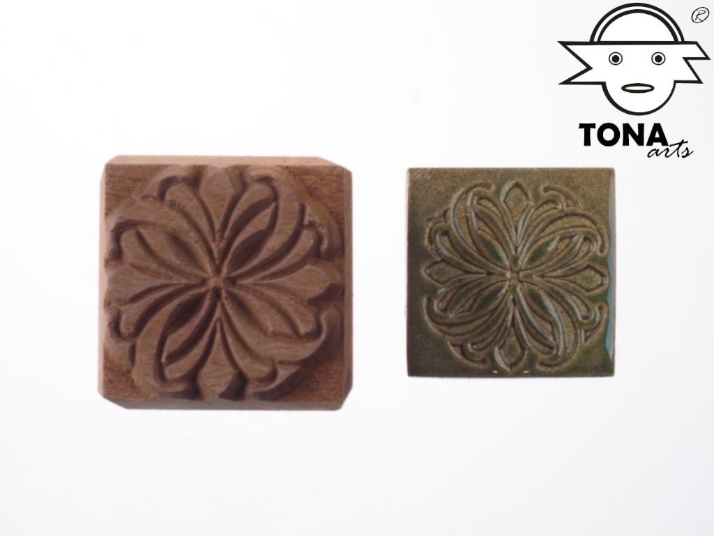 Wirbelblüte PAT08 – Fliesenstempel Stempel > Quadratische Stempel TONA arts