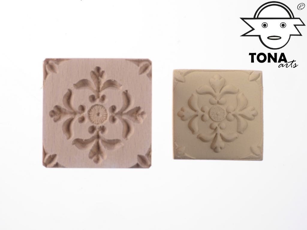 Blütenstern PAT50-160 – Fliesenstempel Stempel > Quadratische Stempel TONA arts