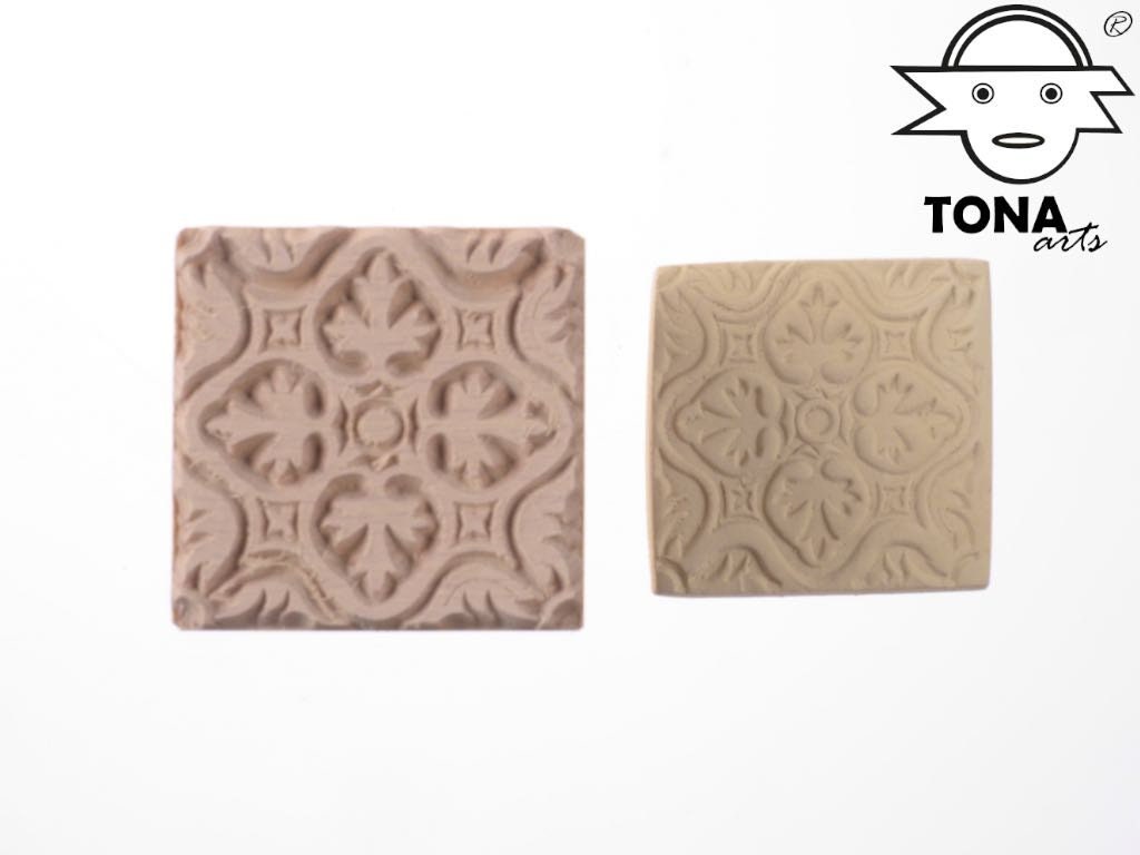 Rosettenfeld PAT126 – Fliesenstempel Stempel > Quadratische Stempel TONA arts