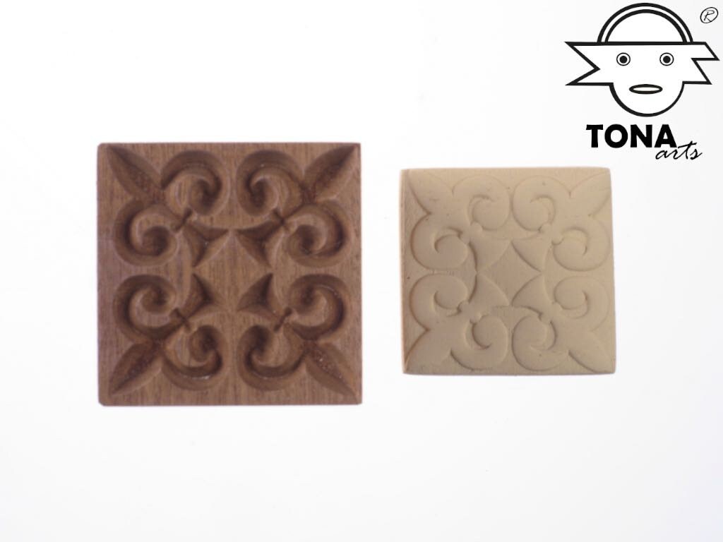 Schneckenranken PAT8N – Fliesenstempel Stempel > Quadratische Stempel TONA arts