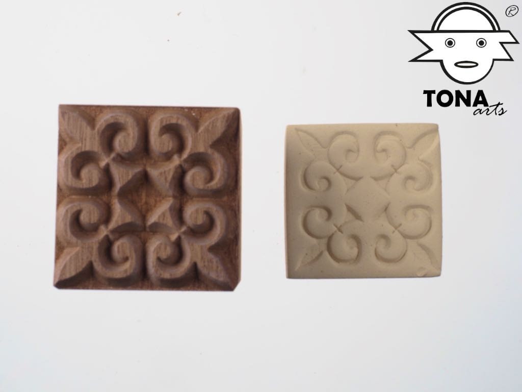Schneckenranken PAT8 – Fliesenstempel Stempel > Quadratische Stempel TONA arts