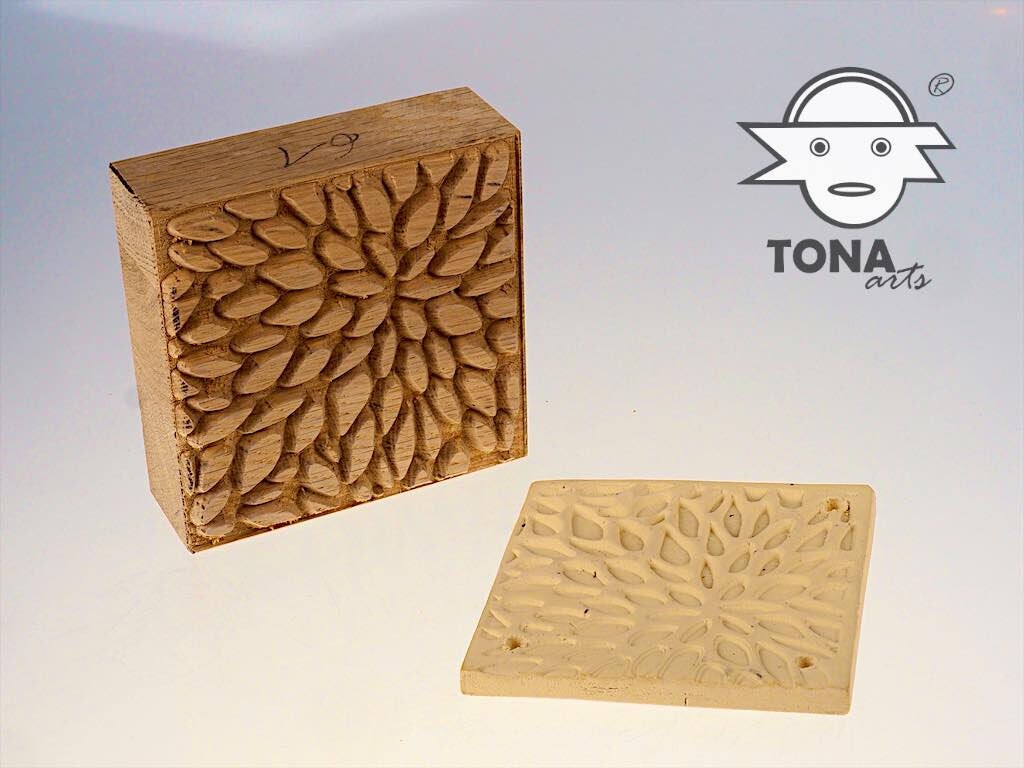 Blätterrosette SL62 – Endlosstempel Stempel > Quadratische Stempel > Quadratische Endlosstempel TONA arts