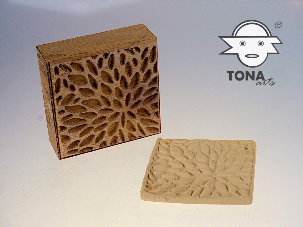 Blätterrosette SL62N – Endlosstempel Stempel > Quadratische Stempel > Quadratische Endlosstempel TONA arts