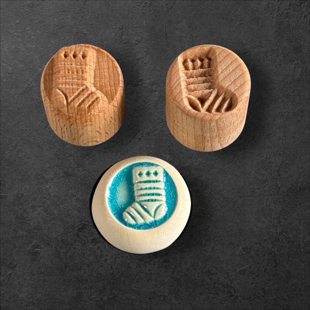 Wollsocke – Rundstempel Runde Stempel TONA arts